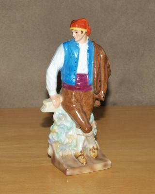 Rare Vista Alegre Portuguese Porcelain Man In Traditional Costume Figurine