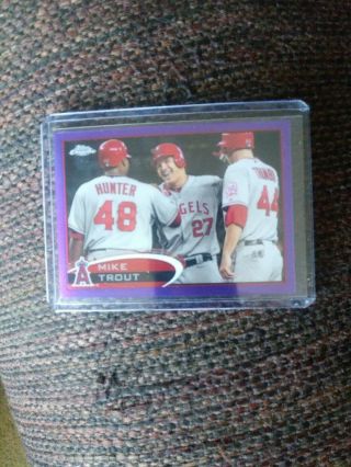 2012 Topps Chrome Mike Trout Purple Refractor 144 Rare Sp
