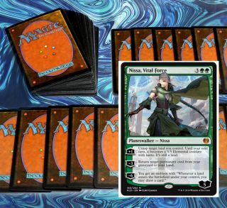 Mtg Green Aggro Deck Magic The Gathering Rares 60 Cards Nissa Hungering Hydra