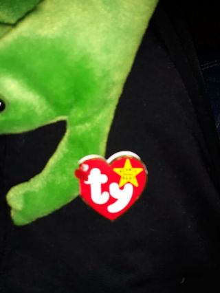 Legs the Frog Ty Beanie Baby - 1993,  Rare with Tag Errors - 2