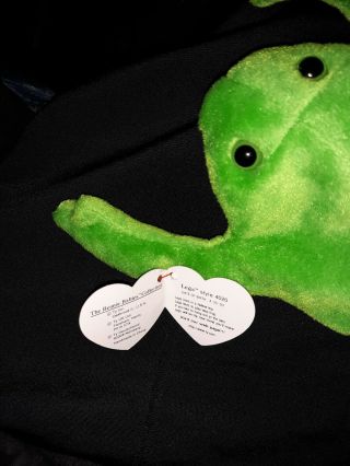 Legs the Frog Ty Beanie Baby - 1993,  Rare with Tag Errors - 3