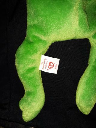 Legs the Frog Ty Beanie Baby - 1993,  Rare with Tag Errors - 4