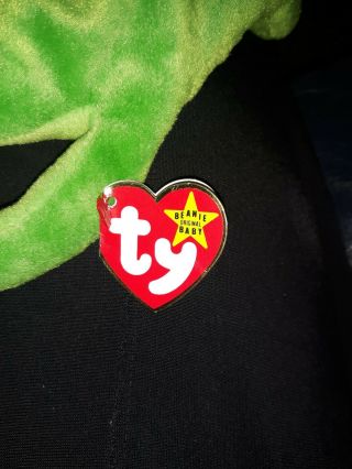 Legs the Frog Ty Beanie Baby - 1993,  Rare with Tag Errors - 5