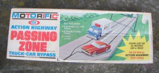 Rare Ideal Motorific Action Highway Passing Zone Truck - Car Bypass Set Mib
