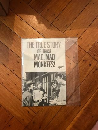 The Monkees - Vintage Booklet - Rare " The True Story Of Those Mad Mad Monkees "