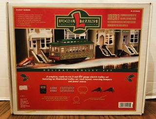 Rare Lionel L Trains O - 027 Gauge Holiday Trolley Set 2000 6 - 21945