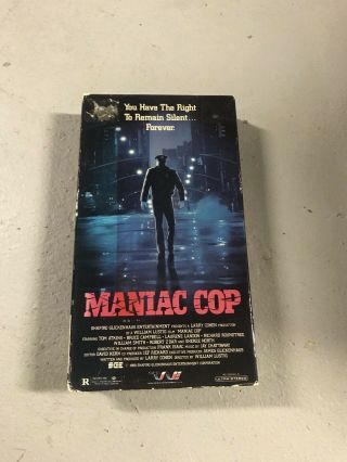 Maniac Cop Vhs Rare Slasher Horror Transworld Entertainment Video