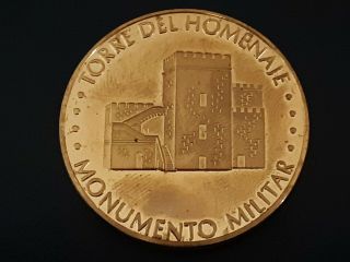 Dominican Republic Torre Del Homenaje Monumento Militar Medal Bronze Proof Rare