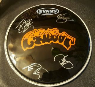 Rare Crobot Autographed Signed Drumhead By All