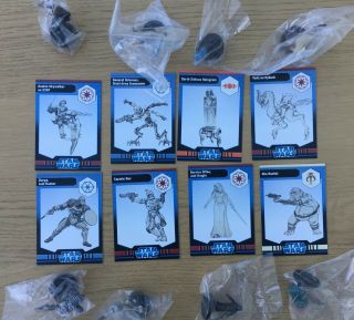 Wotc Star Wars Miniatures Selection Of Clone Wars Set Rares With Cards