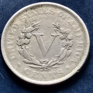 1889 Liberty Head Nickel 5c XF ERROR DIE ADJUSTMENT WEAK Rare 9217 2