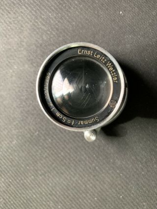 Rare Leica Leitz Summar 50mm f/2 Collapsible.  Standad Lens Screw Mount.  L39 2