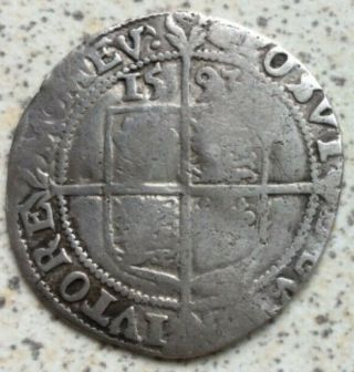 England: Elizabeth I (1558 - 1603) Hammered Sixpence 1593 Rare