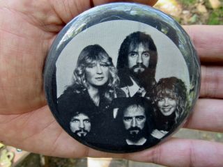 Vtg Fleetwood Mac Button B&w Photo Pin Music Rock Band Album Art Nicks Rare Vg,