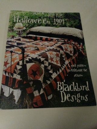 Blackbird Designs Quilt Pattern 90 " X90 " Halloween 1904 Rare