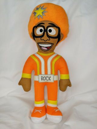 Yo Gabba Gabba Dj Lance Rock 13 " Plush Stuffed Doll Toy 2011 Orange Htf Rare