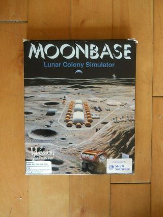 Moon Base Lunar Colony Simulator Commodore Amiga Bigbox Complete Cib Rare
