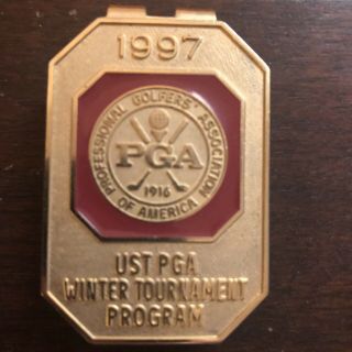 Rare 1997 Ust Pga Winter Tournament Program Money Clip By Proclip