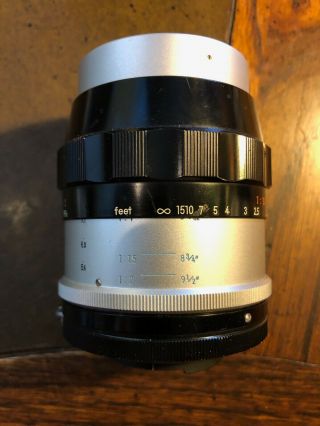 Rare Compensating Aperture Nikon Nippon Kogaku Micro 55mm F/3.  5 Lens