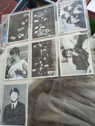 Seven 1964 Beatles Trading Cards Rare