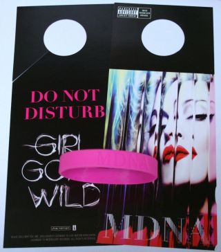 Madonna Mdna Promo 1 Bracelet/2 Do Not Disturb Door Hang Rare