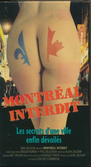 Montreal Interdit Obscure French - Canadian Mondo Documentary Expose Vhs Rare