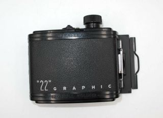 Rare Graflex " 22 " 120 Film Holder For 6x6 Images On A 3 1/4 X 4 1/4 No Res