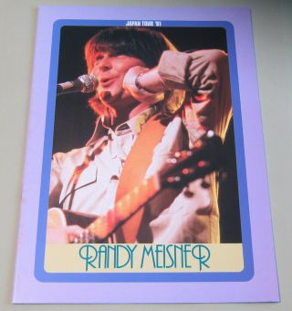 Randy Meisner 1981 Japan Concert Tour Program Book Rare