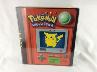 Rare Early Nintendo Brand Pokemon Pikachu Trading Card Collectible Binder Good