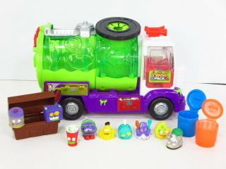 The Trash Pack Green Purple Garbage Sewer Truck Moose Toys Rare Vehicle