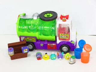 The Trash Pack Green Purple Garbage Sewer Truck Moose Toys RARE Vehicle 2