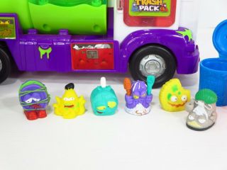 The Trash Pack Green Purple Garbage Sewer Truck Moose Toys RARE Vehicle 3