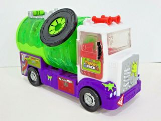 The Trash Pack Green Purple Garbage Sewer Truck Moose Toys RARE Vehicle 5