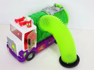 The Trash Pack Green Purple Garbage Sewer Truck Moose Toys RARE Vehicle 8