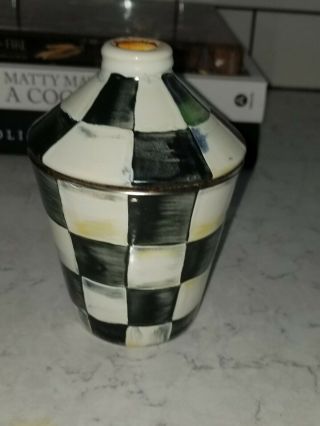 Mackenzie Childs Courtly Check Soap Dispenser Rare Old Version Missing Top Pump 2