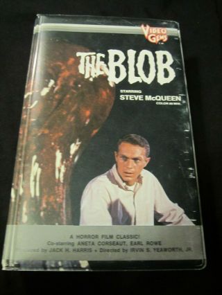 The Blob 1958 Vhs Video Gems 1981 Horror Rare B Movie Clamshell Oop