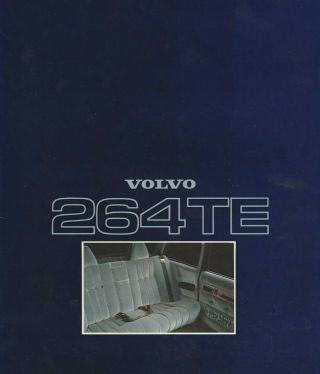 Volvo 264te Limousine Brochure Rare
