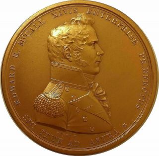 Rare Us Bronze Medal Lieutenant Edward R.  Mccall 509 65 Mm