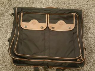 " Rare " Eddie Bauer Edition Travel Garment Bag (black Canvas And Leather)