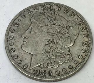 1883 CC Morgan Silver Dollar $1 Key Date Carson City Rare Scarce XF/AU Details 3