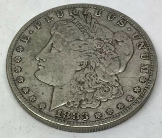 1883 CC Morgan Silver Dollar $1 Key Date Carson City Rare Scarce XF/AU Details 5