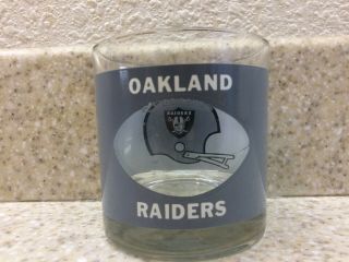 Vintage Rare Oakland Raiders Cocktail See Through Football Glass