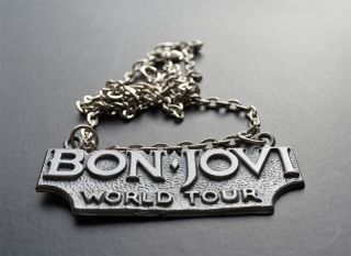 Awesome Bon Jovi World Tour Necklace Rare