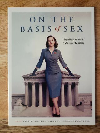 On The Basis Of Sex: (dvd 2018 Screener) Armie Hammer,  Felicity Jones Rare Fyc