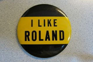 Rare John Zacherley Button " I Like Roland " Button John Zacherle