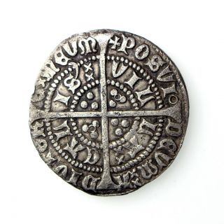 Rare Henry VI Silver Half Groat 1422 - 1461AD - Leaf Mascle & Annulet mule 2