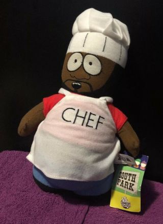 Vintage South Park Chef Plush Toy 10” Rare