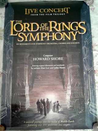 Lord Of The Rings Symphony Concert Poster,  2005 - Rare
