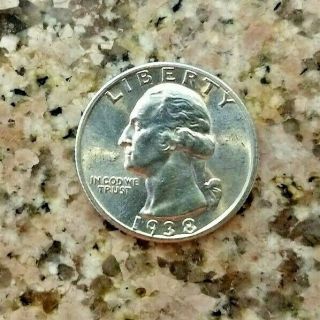 Rare 1938 S Washington Silver Quarter 25c Coin Key Date Sharp No/res