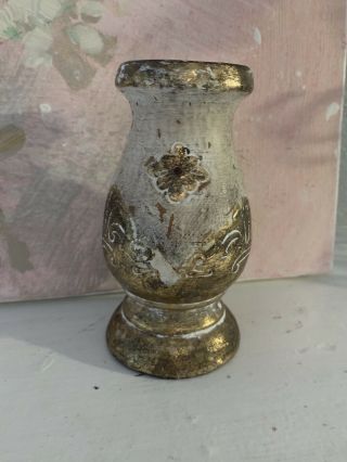 Rare Rachel Ashwell Shabby Chic Couture Wood Florentine Candle Holder